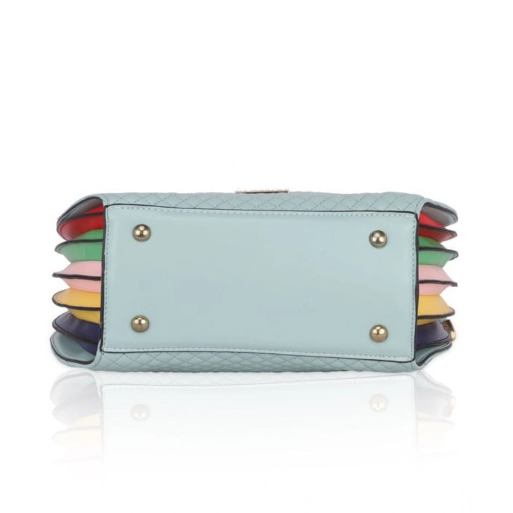 Generic Women's Faux Leather Printed Adjustable Long Belt Handbag (Green)