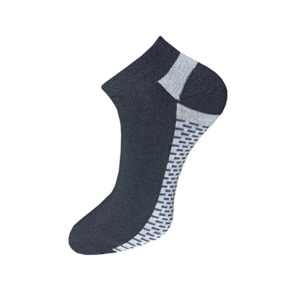 Generic 3_Pair Set Unisex Casual Cotton Solid Ankle Length Socks (Multicolor)