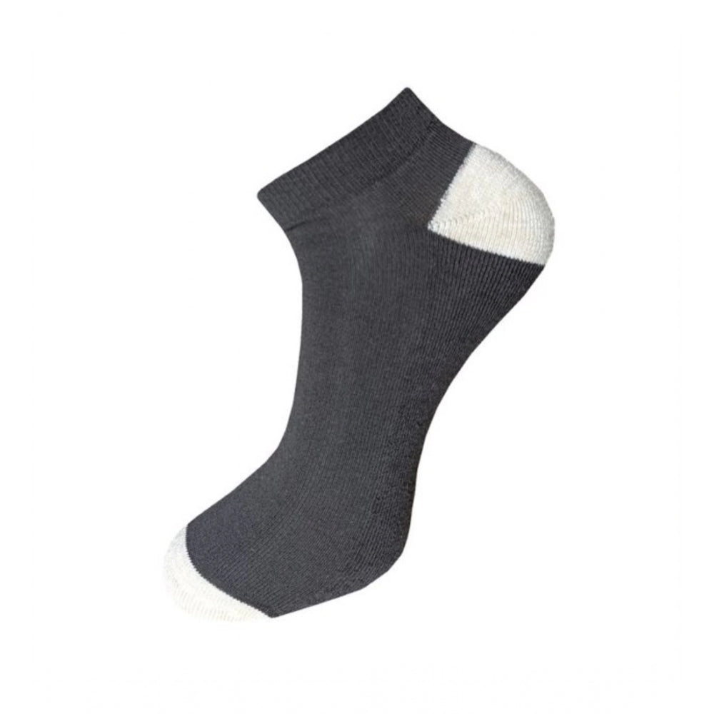 Generic 3_Pair Set Unisex Casual Cotton Solid Ankle Length Socks (Multicolor)