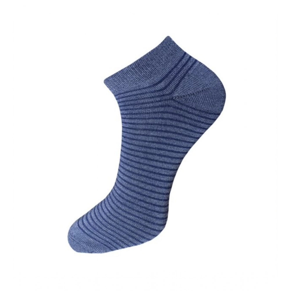 Generic 3_Pair Set Unisex Casual Cotton Striped Ankle Length Socks (Multicolor)