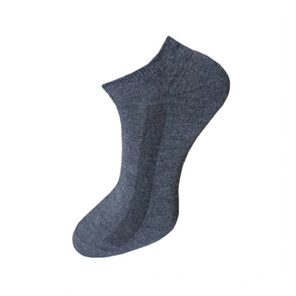 Generic 3_Pair Set Unisex Casual Cotton Solid Ankle Length Socks (Multicolor)