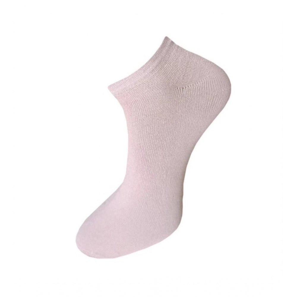 Generic 3_Pair Set Unisex Casual Cotton Solid Ankle Length Socks (Multicolor)