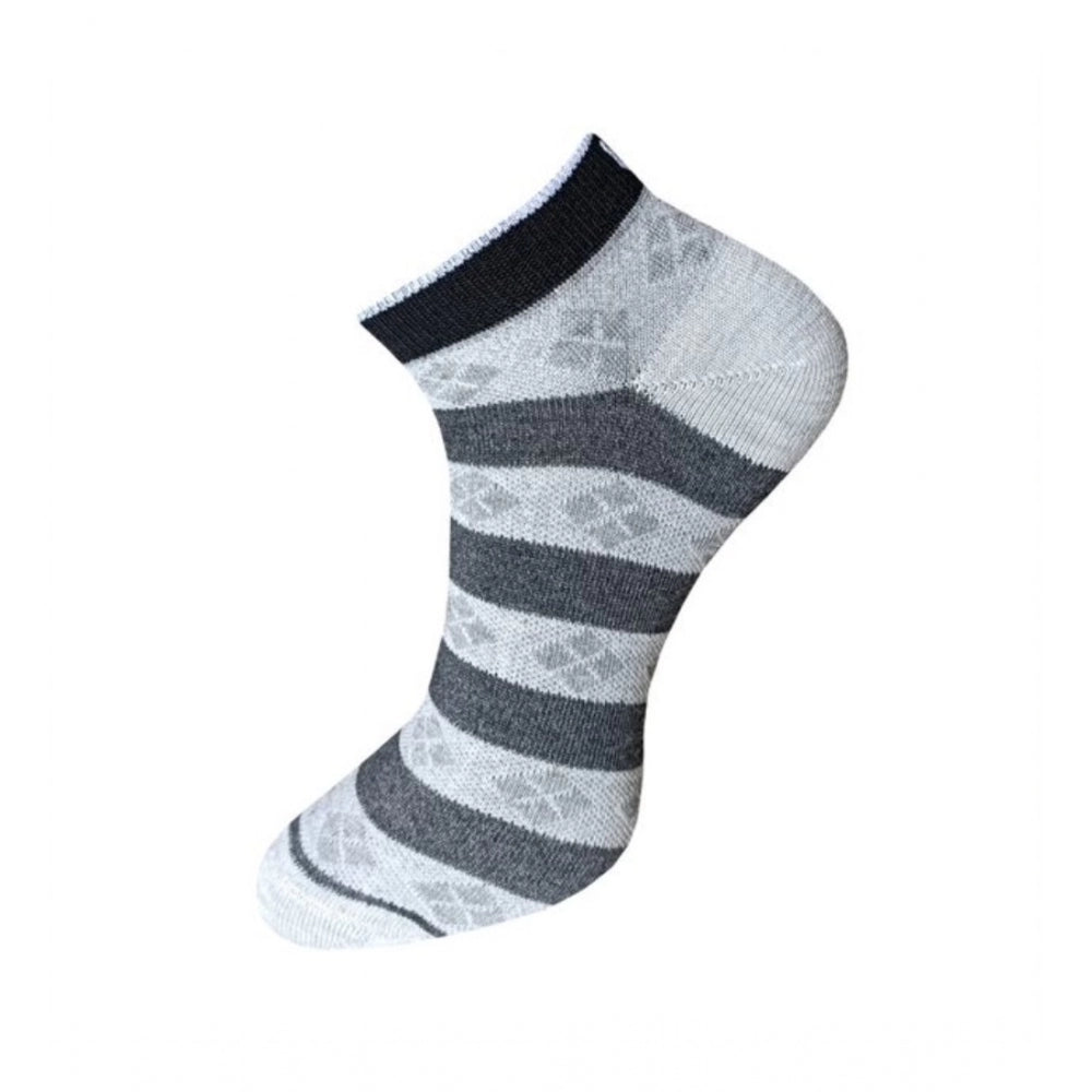 Generic 3_Pair Set Unisex Casual Cotton Printed Ankle Length Socks (Multicolor)