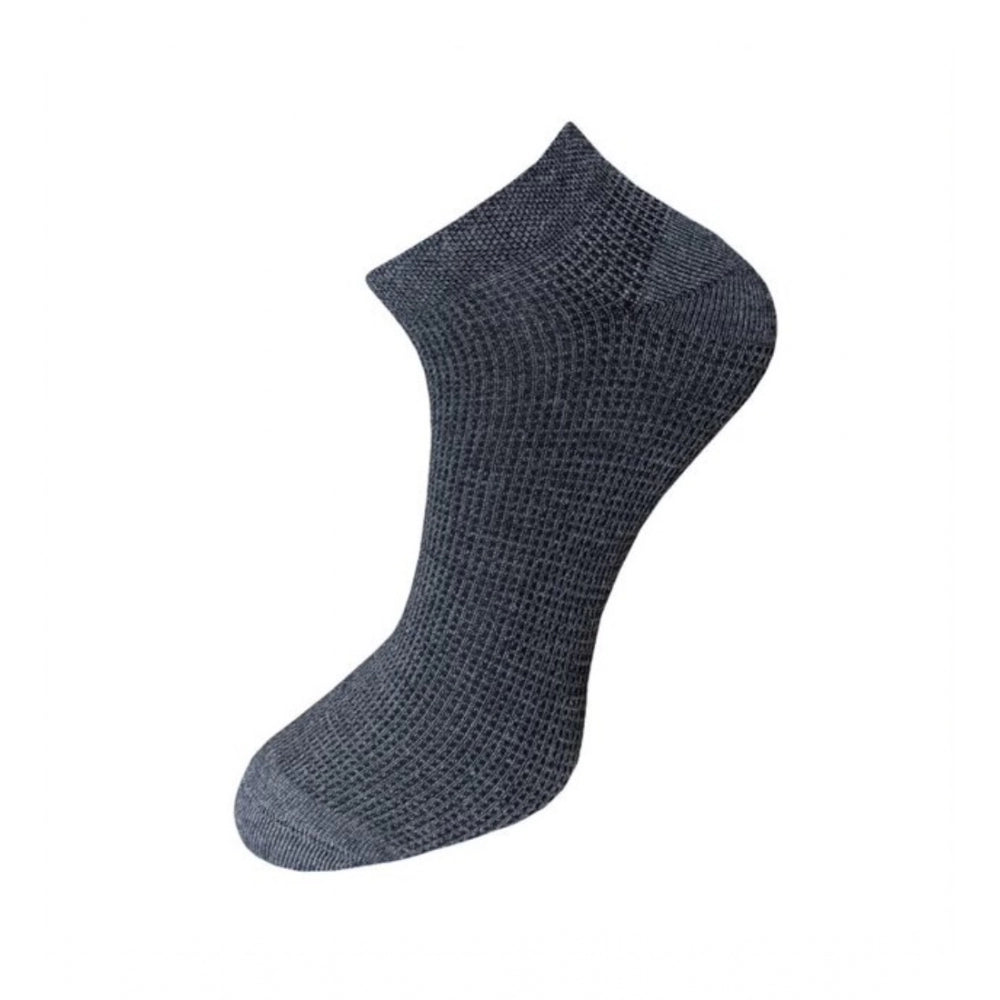 Generic 3_Pair Set Unisex Casual Cotton Solid Ankle Length Socks (Multicolor)