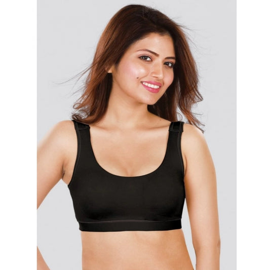 Dermawear SB-1104 Women's 4D Stretch Sports Bra (Black)